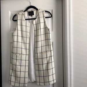 Sanctuary Black & White Check Vest